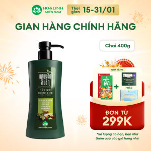 Dầu Gội Dược Liệu Nguyên Xuân Xanh Dưỡng Tóc 365g KM 35g giá không đổi