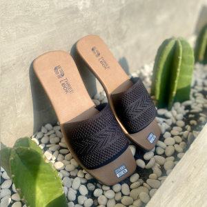 Threelook Official Sandal Kulit Wanita Rajut Import Kekinian Sendal Wanita Terbaru 2024- Claudia
