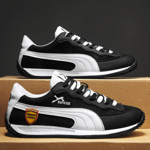 Korean Fashion Mens Lace Up Sneakers shoes Black Rubber Shoes for men Flat Casual shoes Breathable Running Shoes