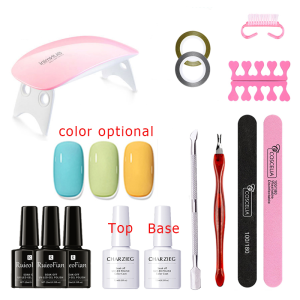10 Colors 36W Nail Art Set Full Set Gel Nail Polish Set UV LED Nail Lamp With Gel Polish Nail Set Fast Dryer Color Gel DIY Tools For Beginners