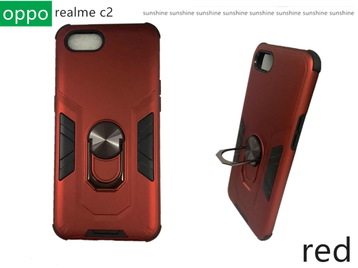 For Oppo Realme C2 Case (Military Ring) Shockproof Hybrid Robot Armor Hard  Phone Casing Lazada PH