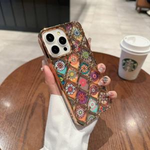 Luxury 3D Soft Electroplated Soft Silicone Glitter Plating Design Aesthetic Slim Protective Case compatible for iphone case