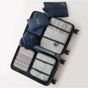 Set 7 túi đựng đồ đi du lịch phân loại đồ tiện lợi khi mang theo du lịch