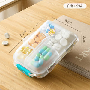 SG-Stock 10 Grids Pill Box Foldable Organiser Box Medicine Separately Storage Dual Sealing Container Dampproof Wholesale