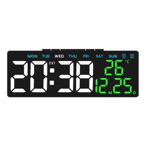 [Xin Ngó ]Digital Led Alarm Clock Temperture Date and Week Display Table Clock Night Mode Brightness Adjustable Electronic Alarm Clocks