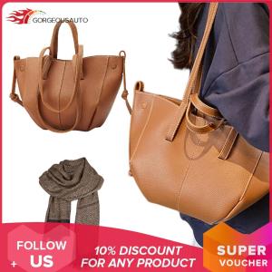 PU Leather Casual Tote Bag Solid Color Evening Underarm Bag Large Capacity All-Match Armpit Bag Commute Handbag