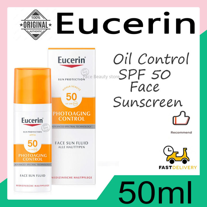 Eucerin Oil Control Spf 50 Face Sunscreen Lotion With Oil Absorbing