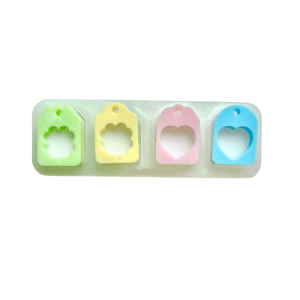 Hanging Ornament Resin Mold 4Pcs Silicone Pendant Mold for Festive Jewelry and Hanging Decoration Crafting