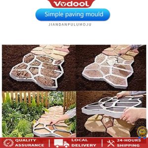 [Upgraded] DIY Paving Manual Tool Cement Stone Paving Garden Pavement Path Maker Concrete Molds for Home Garden Decoration [Vodool Official Tool]