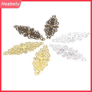 Heabety 20 cái đầu nối hoa Filigree đồ trang trí thủ công tự làm đồ trang sức