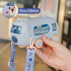 Shockproof Baby Sippy Cup Toddler 250/300ml Drinking Bottle With Silicone Soft Tip Straw and Handles