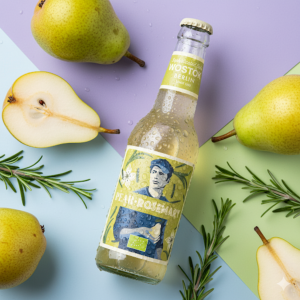 [6 bottle Super Promo] Wostok Organic Pear Rosemary Natural Vegan Carbonated Soft Drink 330ml