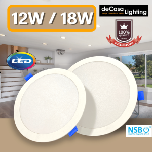 NSB 12W/18W LED Downlight House lightings Round Down light Home Room Ceiling light Lampu siling rumah 18 W Led Nb 18 - Lazada