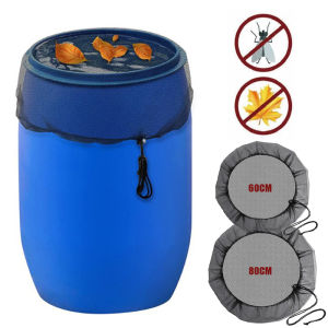 Junejour 2Pcs Mesh Cover Netting For Rain Barrels Water 60cm 80cm Collection Buckets Cover Water Tank Protection Lid Rain Collect Tool Garden Supplies