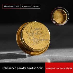 BINCOO Titanium Coffee Portafilter Powder Bowl Espresso Machine Handle Extraction Powder Bowl 58.5mm Italian Accessory 18g