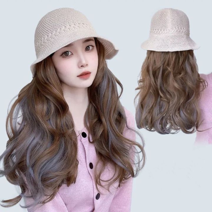 POUKL Travel Summer Daily Fake Girls Natural Hairpieces Synthetic Women ...