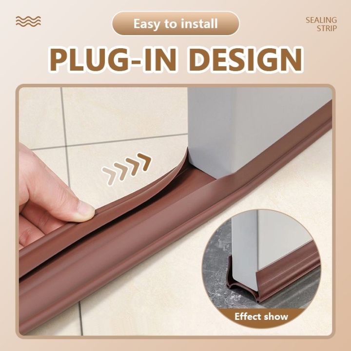Carller Seal Strip Door Bottom Gap Silicone Rubber Door Draft Strip