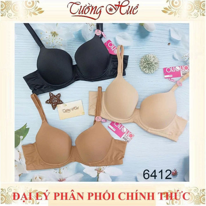 Áo Lót Nữ Thái Lan ONONO NB6412 Áo lót có gọng màu trơn mút siêu mỏng 4 nấc cài.