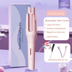 32 mm Hair Curler Automatic Curling Iron 4 Temperature Ceramic Curling Machine 110-240V Hair Styler 自动卷发棒