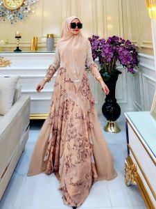 Labinka Syar’i By Soekha Premium Ceruty Armani Digital Printing Gamis Syari Set Khimar