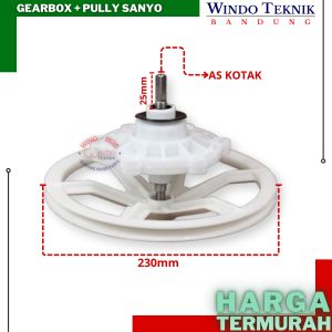 GEARBOX SANYO SET | GEAR BOX MESIN CUCI SANYO SET | GEARBOX MESIN CUCI SANYO | GIRBOX SANYO + PULLY