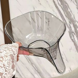 Rổ nhựa rửa rau củ có phễu thoát nước tiện lợi trong suốt ráo nước chất liệu nhựa PET cao cấp -LUMBL