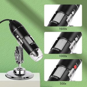Free Delivery [Arrived within 3 days]  1600X Digital USB Microscope Camera 500X LED Magnifier for Cell Phone Repair