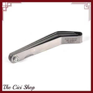 [The Cici Shop] 16 Blades Feeler Gauge Metric Gap Filler 0.127-0.508mm Valve Gage Measurment