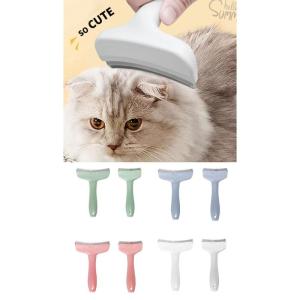 Ergonomic Pet Deshedder Comb Stainless Steel Teeth Grooming Brush For Thick Thin Coated Animal Loose Hair Removing