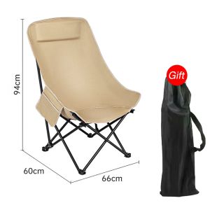 Moon Chair Portable Camping Chair Outdoor Folding Chair High Back Cafe Commercial Backrest Fishing