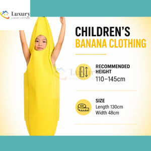 Banana Costume Jumpsuit Design For Halloween Party - Yellow Fruit Outfit Cosplay Child And Adult
