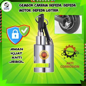 Kunci Gembok Cakram Sepeda Motor Lock Disc Brake Baja Bulat Anti Jebol Moto Lock