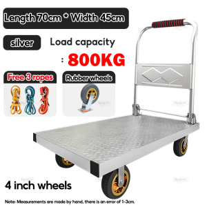Reaim Trolley barang serbaguna Troli Lipat Hand Truck 150-600Kg Troli Galon 4 kursi roda mendukung