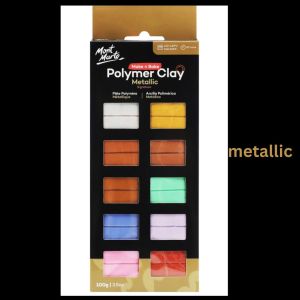 Mont Marte Make n Bake Polymer Clay / Metallic  Clay -10pce x 10g