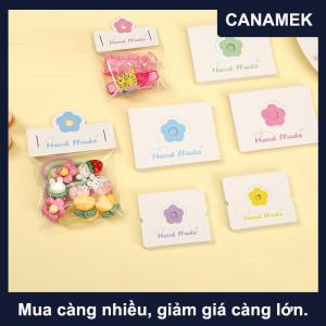 【CANAMEK】 100 cái lốc có thể gập lại bao bì thẻ giấy đầy màu sắc hoa thẻ cho handmade trang sức bán lẻ treo tag hoa hiển thị các tông
