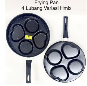 FryPan Telur Motif Bulat Love /Wajan Penggorengan Pancake Teflon Cetakan