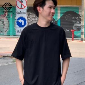 CAZAMAN  เสื้อยืด OVERSIZE เสื้อยืดโอเวอร์ไซส์ เสื้อคอตตอน คอฟิต สีพื้น 2342