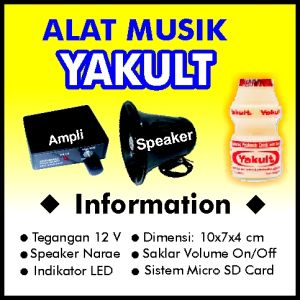Musik Jualan Yakult Keliling Melodi Buat Jualan Keliling Yakult 1 Set Dengan Toa