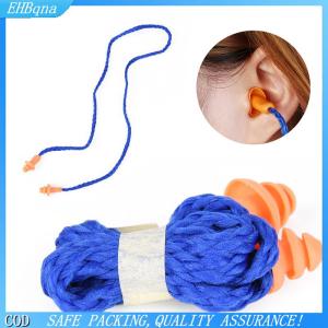 [COD] 10Pcs Soft Silicone Corded Ear Plugs Reusable Hearing Protection Earplugs New