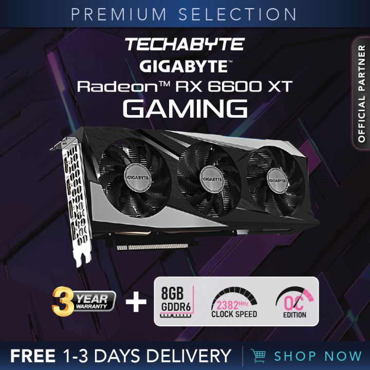 [FAST SHIP] GIGABYTE Radeon RX 6600 XT GAMING OC 8G Graphics Card (GV