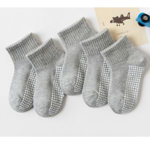 I know 5 pairs Childrens Yoga Socks - Non-Slip Floor Socks for Kids Summer Thin Student Socks for Boys and Girls