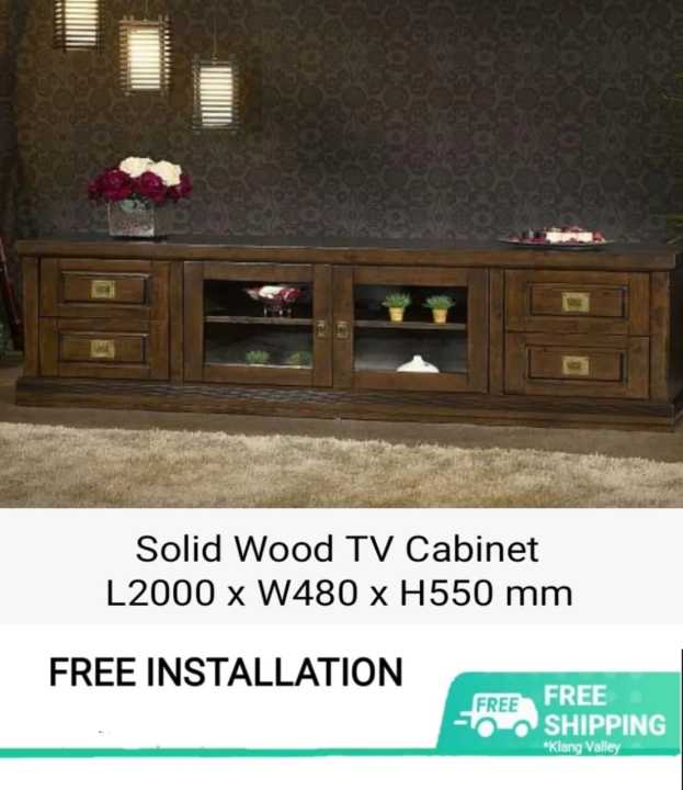 Q 10 Solid Wood TV / Solid Wood Coffee Table / Solid Wood TV