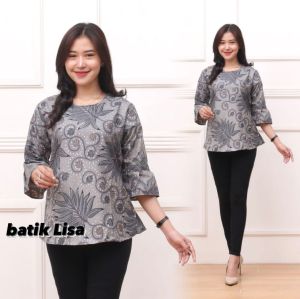 Blouse batik wanita terbaru M L XL XXL XXXL - Atasan batik wanita modern - baju batik wanita terbaik - batik kerja banyak pilihan motif - harga grosiran