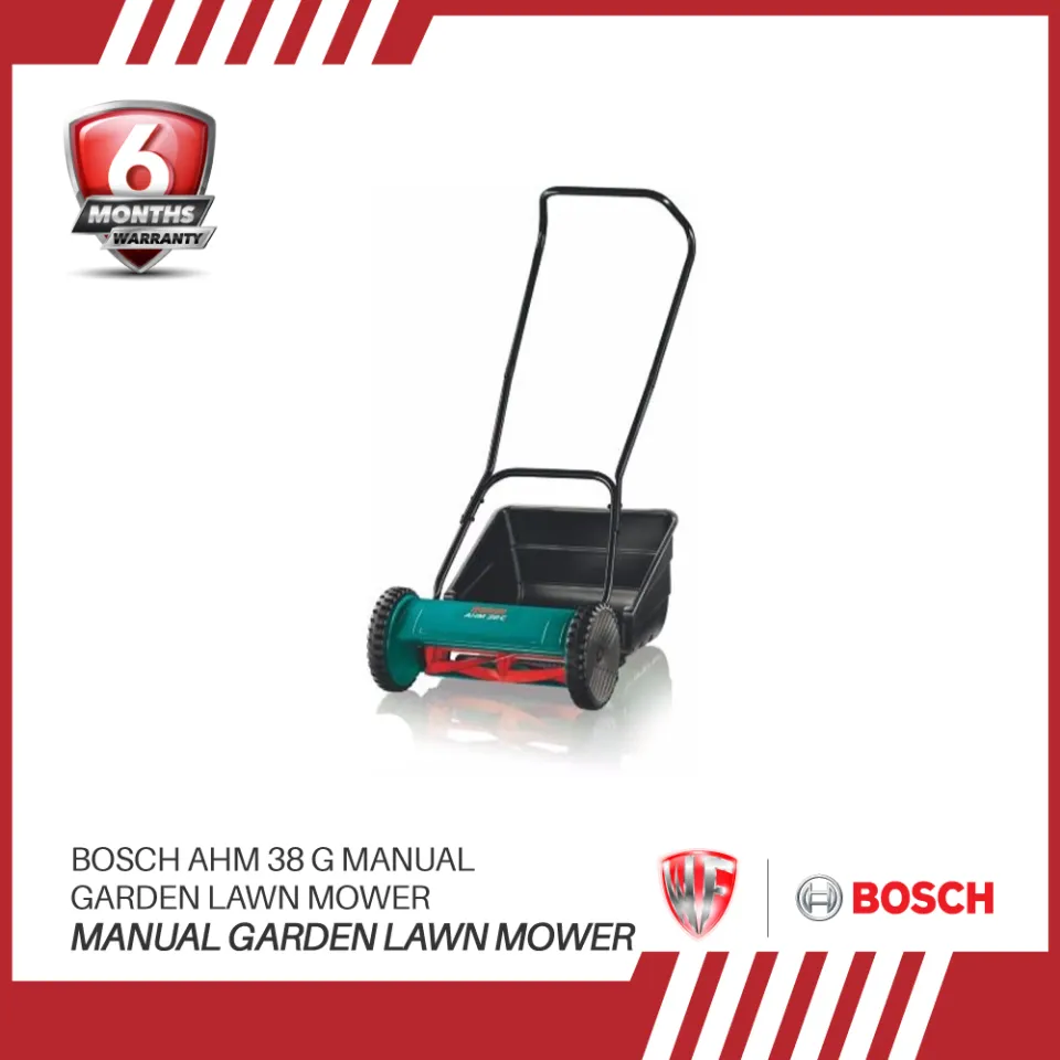 Bosch AHM 38 G Manual Garden Lawn Mower c/w 25-litre Grass