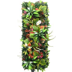 SEKINEW Flower Artificial Plant Wall Panel DIY UV Protection Simulation Maple Plant Sheet Outdoor Grass Mat Lifelike Artificial Eucalyptus Carpet Home Garden Fence