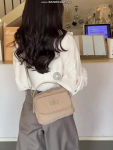 Casual Outdoor Small Nylon Handbag Front Flip Storage Pocket Adjustable Wide Printed Strap Six Solid Colors Ladies Travel Sling Bag