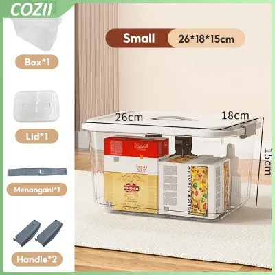 SOMURA Transparent Storage Box Clothes Toys Sundries Organizer Home Stackable Container with Lid