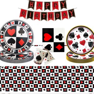 ข้ามพรมแดน Amazon โป๊กเกอร์ธีมงานเลี้ยงวันเกิดบนโต๊ะอาหารถ้วยกระดาษทิ้งผ้าขนหนูกระดาษจานตกแต่งงานปาร์ตี้