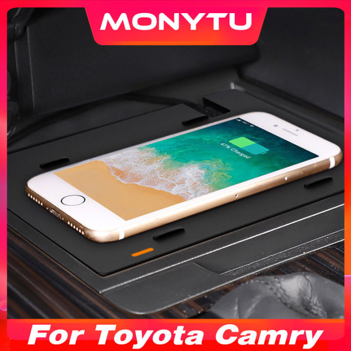 For Toyota Camry 2018-2022 Qi Car Wireless Charger 15W Fast Cell Phone Charging Panel Adapter Interior Modification Products Accessories