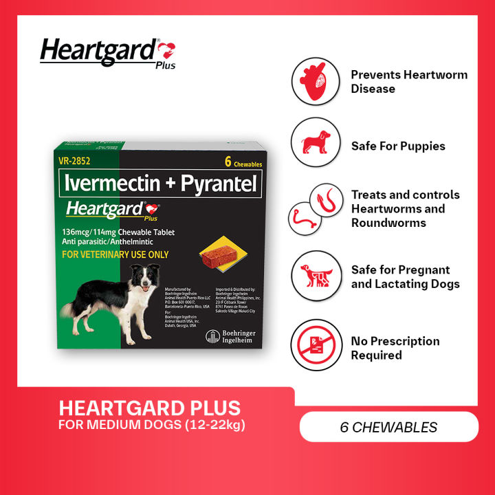 Heartgard Plus For Dogs (12-22 Kg) Chews Box Treats and